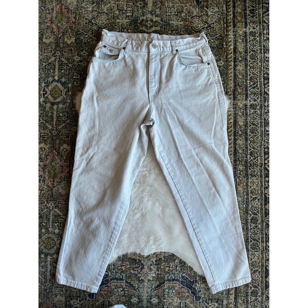 Vintage Chic Light‎ Wash High Rise Straight Leg Jeans Women's Size 16 Petite